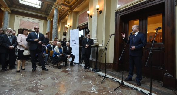 Předseda vlády Bohuslav Sobotka se zúčastnil předávání Cen Paměti národa, 17. listopadu 2016.