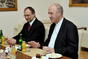 Olomoucký arcibiskup Jan Graubner a Josef Kořenek při přijetí premiérem Jiřím Rusnokem, 13. září 2013