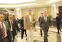 Příchod premiéra Petra Nečase do hotelu v Bagdádu, 22. května 2011