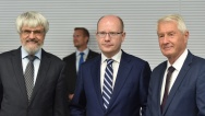 Předseda vlády Bohuslav Sobotka vystoupil na mezinárodní konferenci Závaznost soudních rozhodnutí, 20. června 2017. 