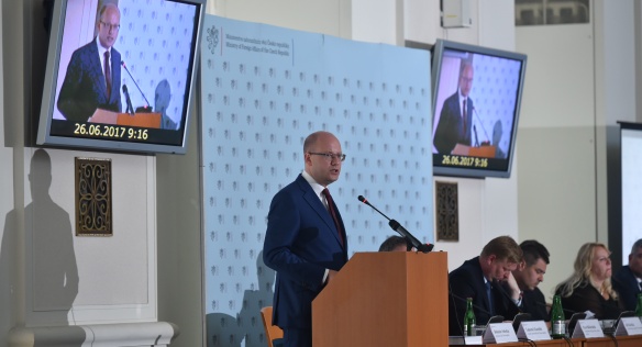 Předseda vlády ČR Bohuslav Sobotka se zúčastnil každoroční Konference ekonomických radů, 26. června 2017.