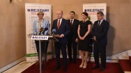 Předseda vlády Bohuslav Sobotka vystoupil na Konferenci pro Strategii restrukturalizace Re:start, 1. června 2017.