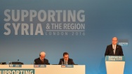 Premiér Bohuslav Sobotka vystoupil na Mezinárodní dárcovské konferenci na podporu Sýrie a regionu, 4. února 2016.