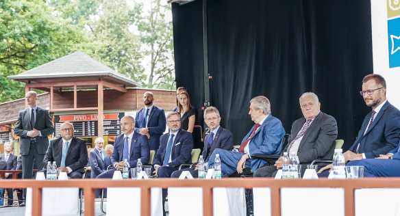 Předseda vlády Petr Fiala vystoupil s projevem na zahájení výstavy Země živitelka, 25. srpna 2022.
