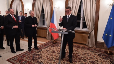 Předseda vlády Andrej Babiš se setkal se zástupci diplomatických misí v ČR, 23. ledna 2018.