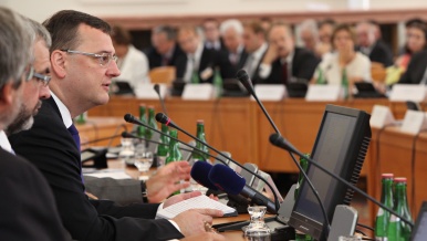 Premiér Petr Nečas na poradě vedoucích zastupitelských úřadů, 28. srpna 2012
