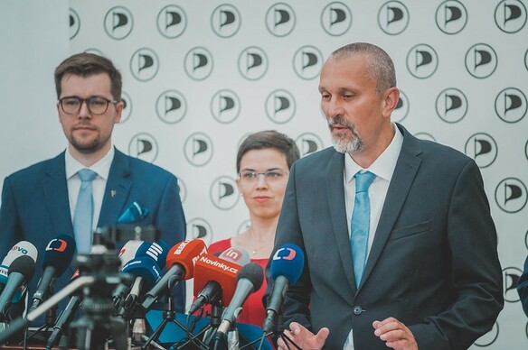 Ministr Michal Šalomoun na tiskové konferenci v Poslanecké sněmovně, 12. 7. 2022