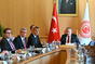 Premiér Babiš a místopředseda Havlíček se setkali s předsedou tureckého parlamentu Mustafou Sentopem, 3. září 2019.