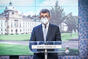 Premiér Andrej Bbaiš na tiskové konferenci hovořil o boji proti pandemii, 21. října 2020.