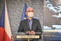 Ministr zdravotnictví J. Blatný hovořil o bodech týkajících se koronaviru, 18. ledna 2021.
