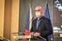 Ministr zdravotnictví J. Blatný opět hovořil o boji proti pandemii, 15. února 2021.