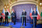Výsledky jednání shrnuli politici obou zemí na tiskové konferenci v Severočeském divadle v Ústí nad Labem, 29. září 2021.