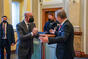 Premiér Petr Fiala přivítal předsedu Evropské rady Charlese Michela, 13. ledna 2022.
