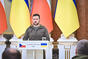 Volodymyr Zelenskyj promluvil na tiskové konferenci, 31. října 2022.