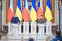 Tisková konference po jednání českého premiéra s ukrajinským prezidentem, 31. října 2022.
