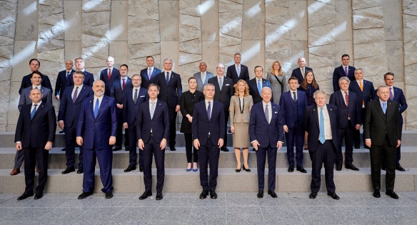  Prime Minister Fiala attended a NATO and European Council summit in Brussels, 24 March 2022. Source: NATO.
