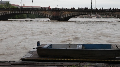 Most Legií v Praze při povodních, 3. června 2013