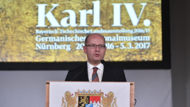 19. října 2016: Otevření Česko-bavorské zemské výstavy Karel IV. v Norimberku.