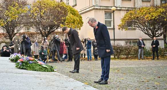Premiéři Petr Fiala a Eduard Heger uctili památku československých legionářů, 11. listopadu 2022.