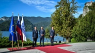 Premiér Andrej Babiš se aktivně zapojil do panelové diskuse Bledského strategického fóra, 1. září 2021.
