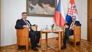 Premiér Petr Fiala přijal předsedu vlády Chorvatska Andreje Plenkoviće