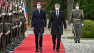 Premiér Babiš přijal v Kramářově vile nového předsedu slovenské vlády Hegera