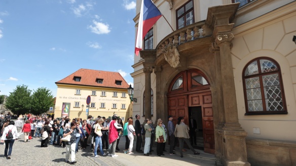 Den otevřených dveří v Lichtenštejnském paláci 8. května 2015.