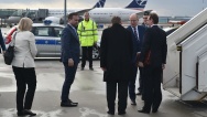 Odlet zvláštního letadla předsedy vlády Bohuslava Sobotky z Varšavy do Prahy, 2. března 2017.