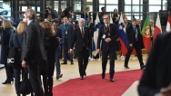 Arrival of Prime Minister Bohuslav Sobotka at the European Council meeting on 9 March 2017.