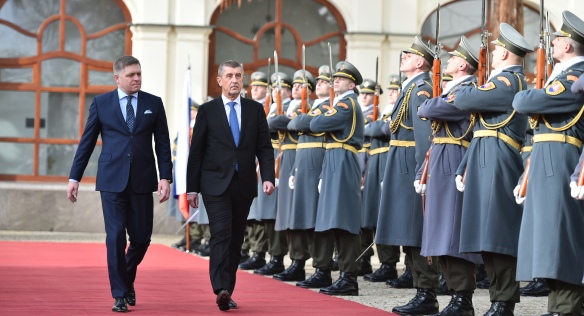 Prime Minister Andrej Babiš met with Prime Minister of the Slovak Republic, Robert Fico, 05 January 2018.