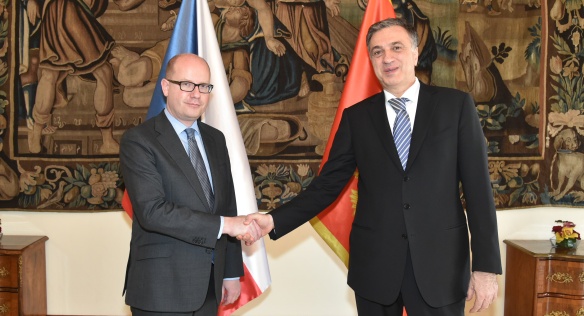 Předseda vlády Bohuslav Sobotka se ve středu 6. dubna 2016 setkal s prezidentem Černé Hory Filipem Vujanovićem.