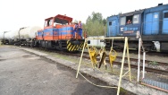 Odplombování vlaku s první dodávkou nafty z německého Kraillingu, 14. října 2016.