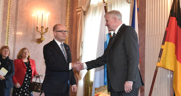 Premier Sobotka met with Bavarian Minister-President Seehofer in Munich on 10 March 2016.