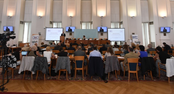 Předseda vlády Bohuslav Sobotka vystoupil na konferenci Prague Social Europe, 4. září 2015.