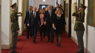 Premiér Bohuslav Sobotka jednal s ministerským předsedou Svobodného státu Sasko Stanislawem Tillichem, 7. února 2017.