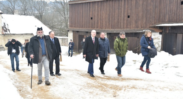 Předseda vlády ČR Bohuslav Sobotka navštívil státní hrad Pernštejn, 9. února 2017.