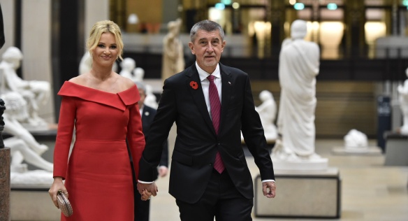 Andrej Babiš and his wife Monika in Musée d'Orsay, 10 November 2018.