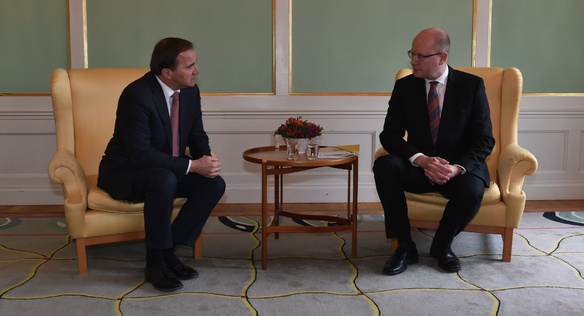 Prime Minister Bohuslav Sobotka met with the Prime Minister of the Kingdom of Sweden, Stefan Löfven, 3 November 2016.
