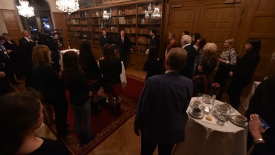 Předseda vlády Bohuslav Sobotky se setkal ve Stockholmu s krajany a českými studenty, 3. listopadu 2016.