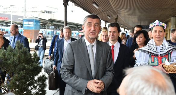 Předseda vlády Andrej Babiš při příjezdu do Brna, 2. května 2018.