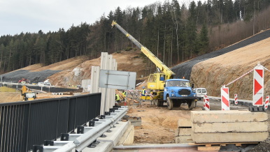 Stavba silnice – Liberec – Jablonec nad Nisou.