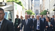 Prime Minister coming to the meeting of Visegrad Group representatives, 4 July 2017.