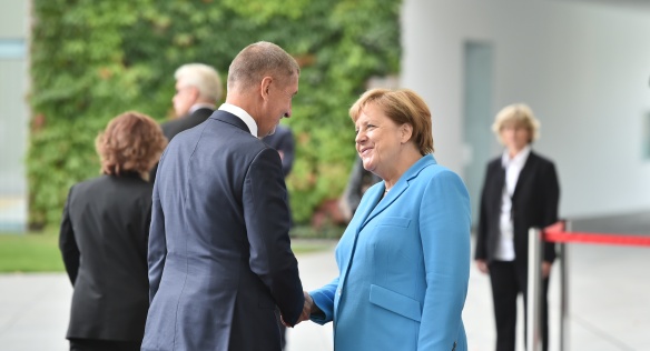 Český premiér Andrej Babiš a německá kancléřka Angela Merkelová na Spolkovém kancléřství v Berlíně, 5. září 2018.