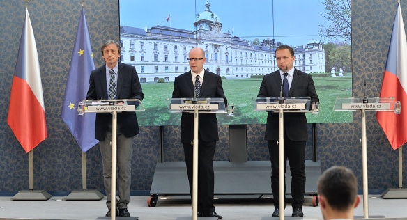 Tisková konference po jednání vlády, 14. července 2014.