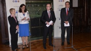 Tisková konference po setkání premiéra Sobotky se členkou Evropské komise pro obchodní politiku Malmströmovou, 5. června 2015.