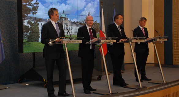 Tisková konference po jednání vlády, 21. května 2014.