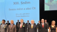 Předseda vlády Jiří Rusnok se ve čtvrtek 19. září 2013 zúčastnil sněmu Svazu měst a obcí České republiky v Českých Budějovicích.