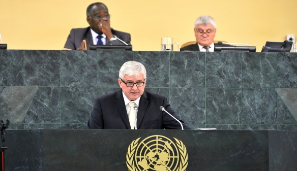 Projev premiéra Jiřího Rusnoka na zahájení 68. zasedání Valného shromáždění OSN, New York, 27. září 2013.