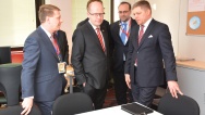 Prime Minister Bohuslav Sobotka held talks at an informal meeting of the European Council, 12 February 2015.