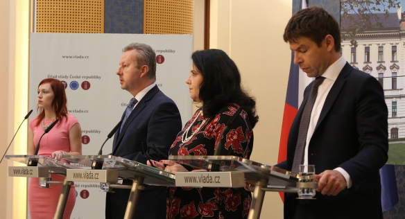 Tisková konference po jednání vlády, 18. dubna 2018.